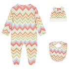 Multi-Coloured Zig Zag Babygrow Gift Set , 2, hi-res