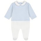 Baby Boys Blue & White Logo Babygrow Gift Set, 1, hi-res