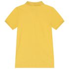 Boys Yellow Logo Polo Shirt, 1, hi-res