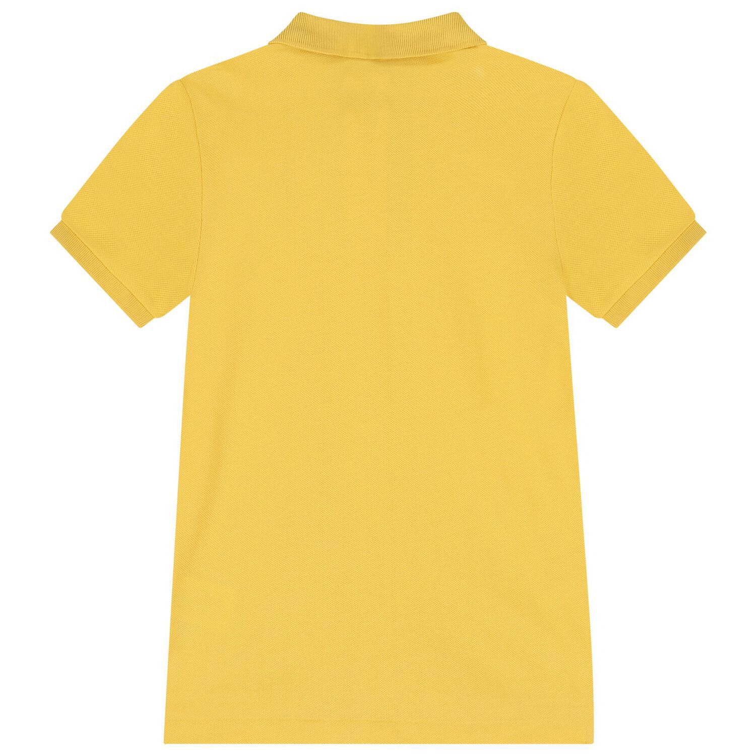 Boys Yellow Logo Polo Shirt, 1, hi-res
