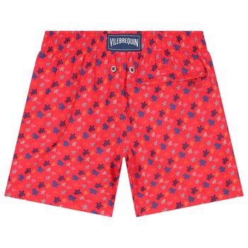 Boys Red Turtle Swim Shorts