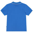 Younger Boys Blue Logo Polo Shirt, 3, hi-res