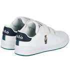 Boys White Logo Trainers, 1, hi-res