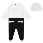 Baby Girls Black & White Logo Babygrow Gift Set, 1, hi-res
