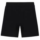 Boys Black Logo Shorts, 1, hi-res
