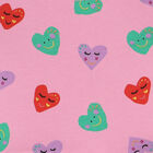 Younger Girls Pink Hearts Sweatshirt Dress, 1, hi-res