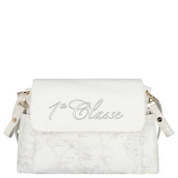 Baby Girls Ivory & Beige Geo Map Baby Changing Bag