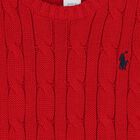 Red Logo Cable Knit Baby Jumper, 1, hi-res