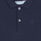 Younger Boys Navy Logo Polo Shirt, 4, hi-res