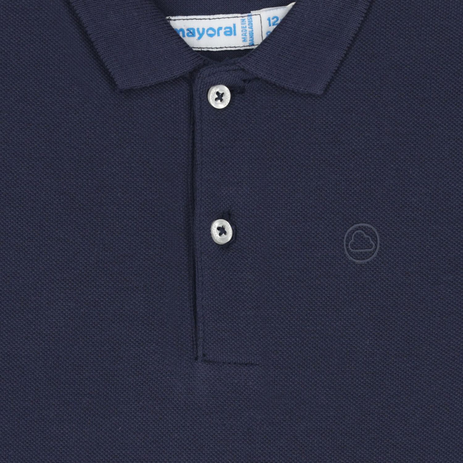 Younger Boys Navy Logo Polo Shirt, 4, hi-res