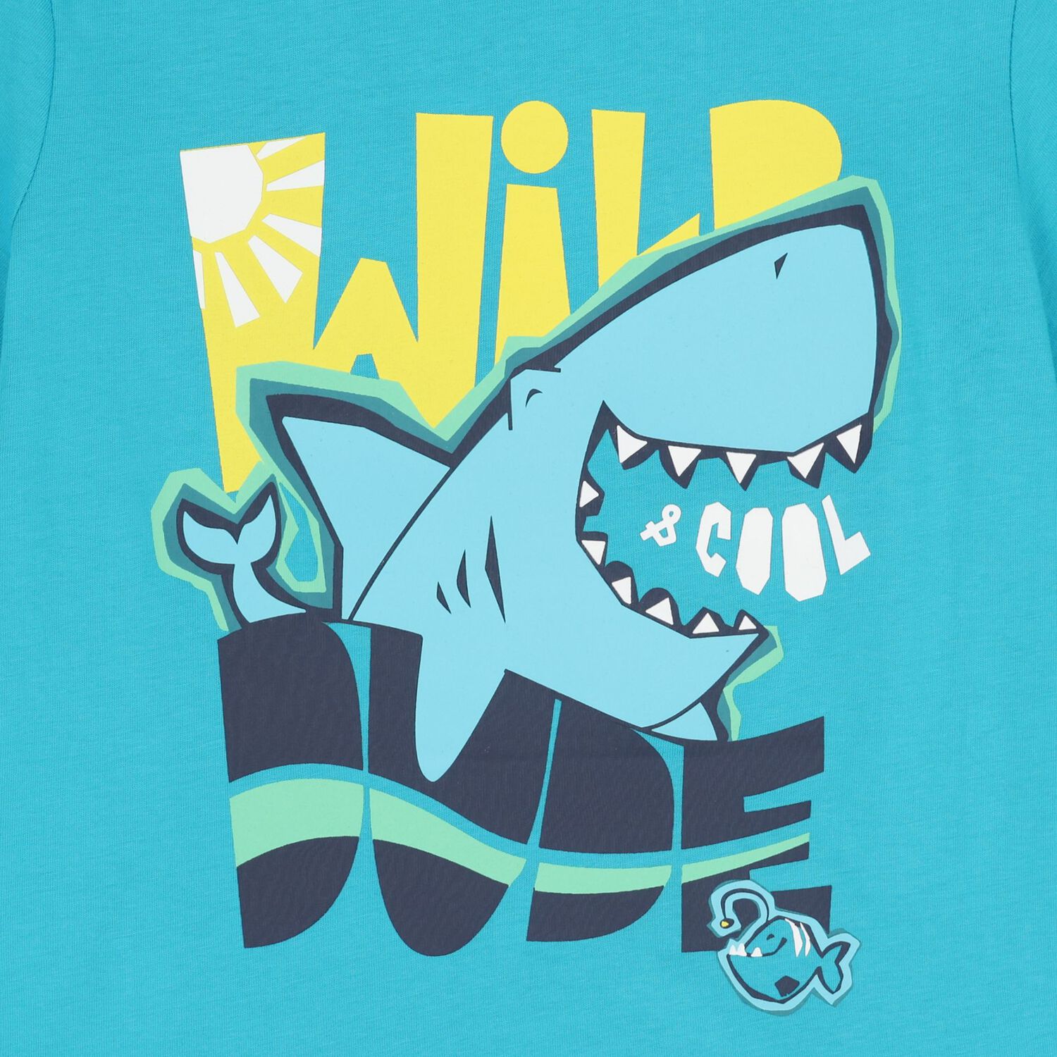 Boys Aqua Shark T-Shirt, 1, hi-res