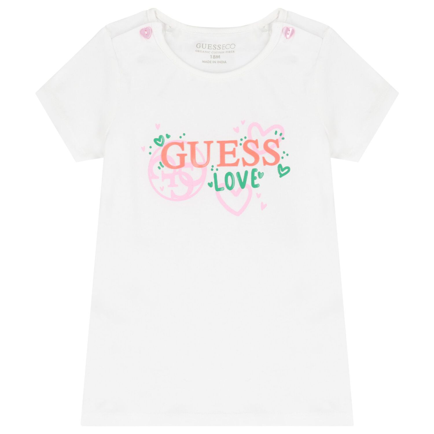 Baby Girls White & Pink Logo Leggings Set, 1, hi-res