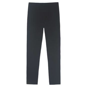 Girls Grey Logo Leggings