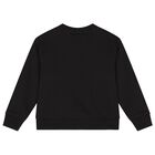 Boys Black Logo Sweatshirt, 1, hi-res