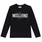 Black Logo Long Sleeve Top, 2, hi-res