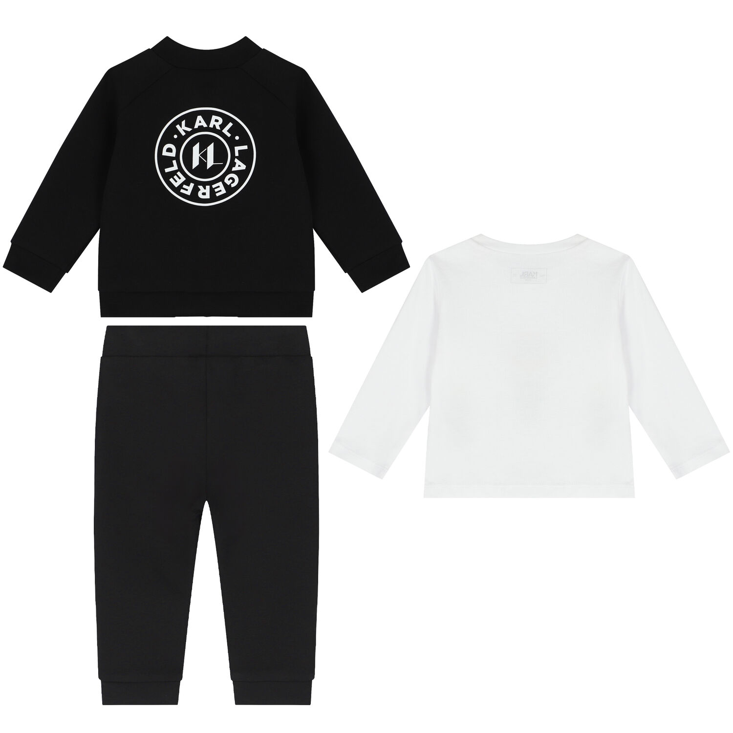 Younger Boys Black & White Logo 3-Piece Tracksuit, 1, hi-res image number null