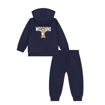 Younger Navy Blue Teddy Bear Logo Tracksuit