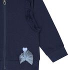 Younger Girls Navy Blue Logo Tracksuit, 1, hi-res