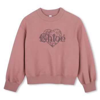 Girls Mini Me Pink Heart Logo Sweatshirt