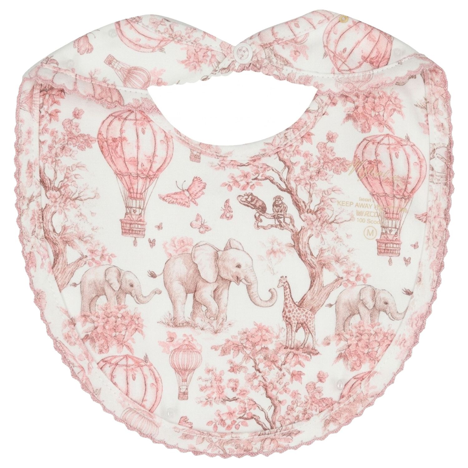 Baby Girls White & Pink Africa Babygrow Gift Set  , 2, hi-res