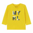 Younger Boys Yellow Top, 1, hi-res