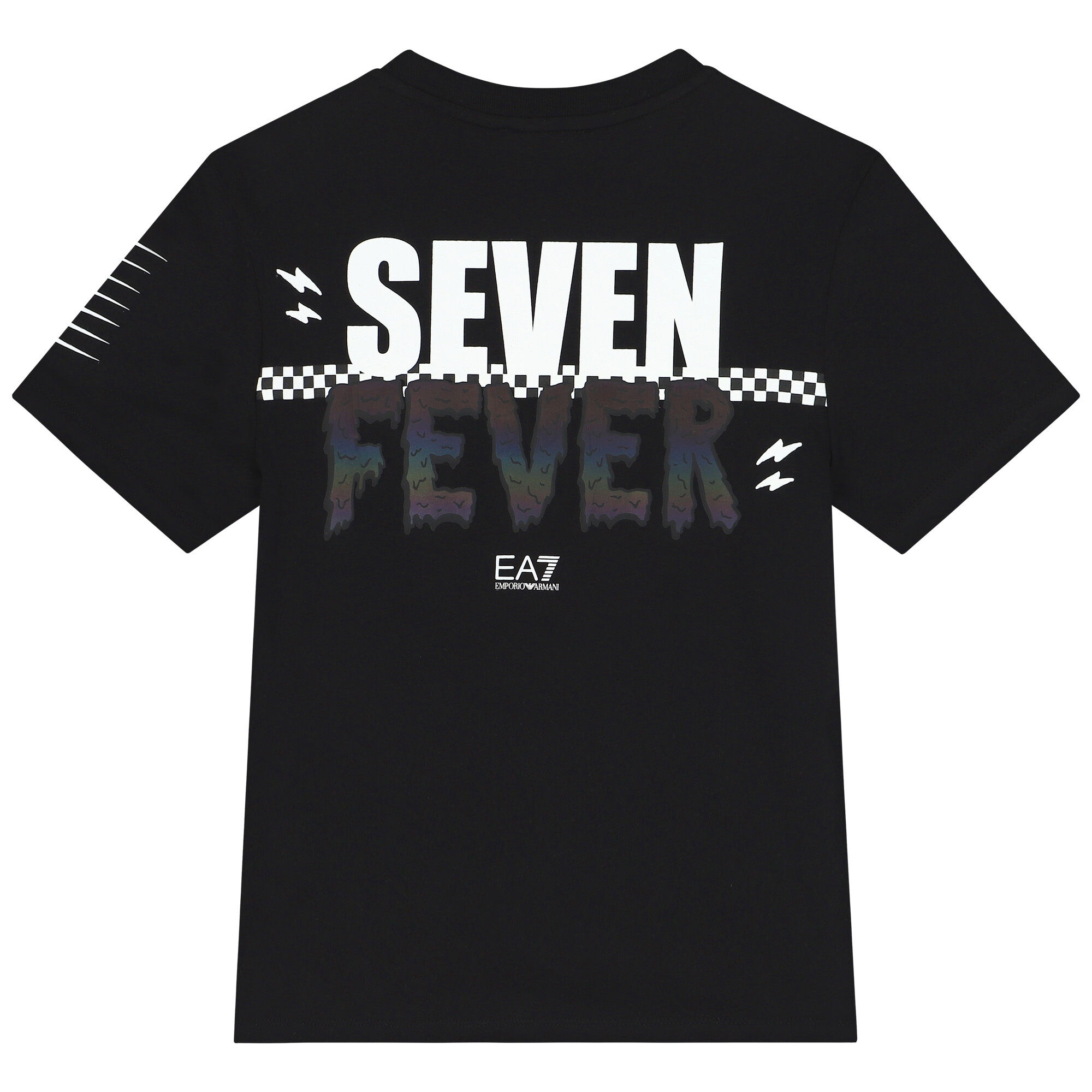 EA7 Emporio Armani Boys Black Logo T Shirt Junior Couture UK