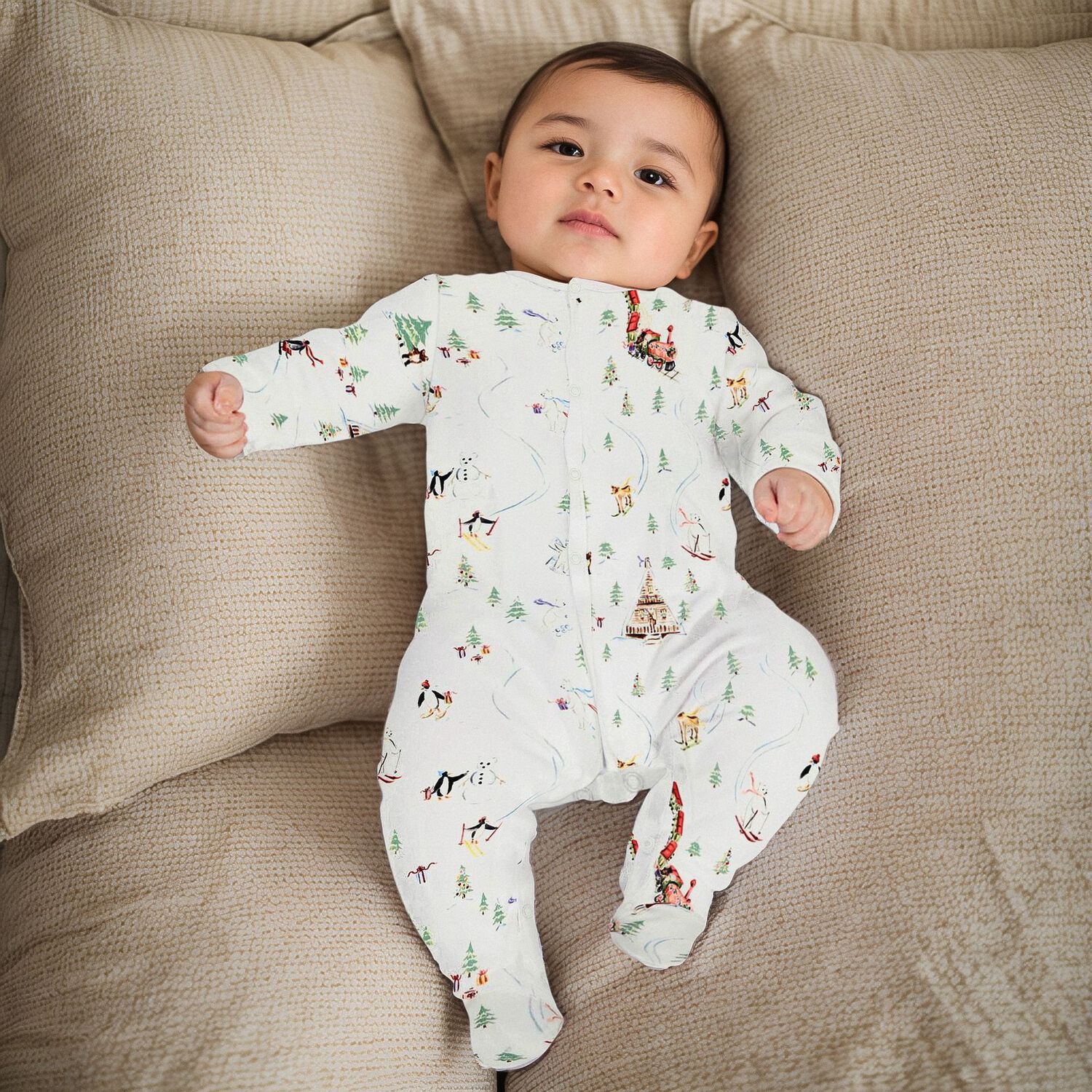 White Festive Babygrow Gift Set, 1, hi-res