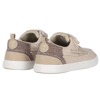 Boys Beige Boat Shoes