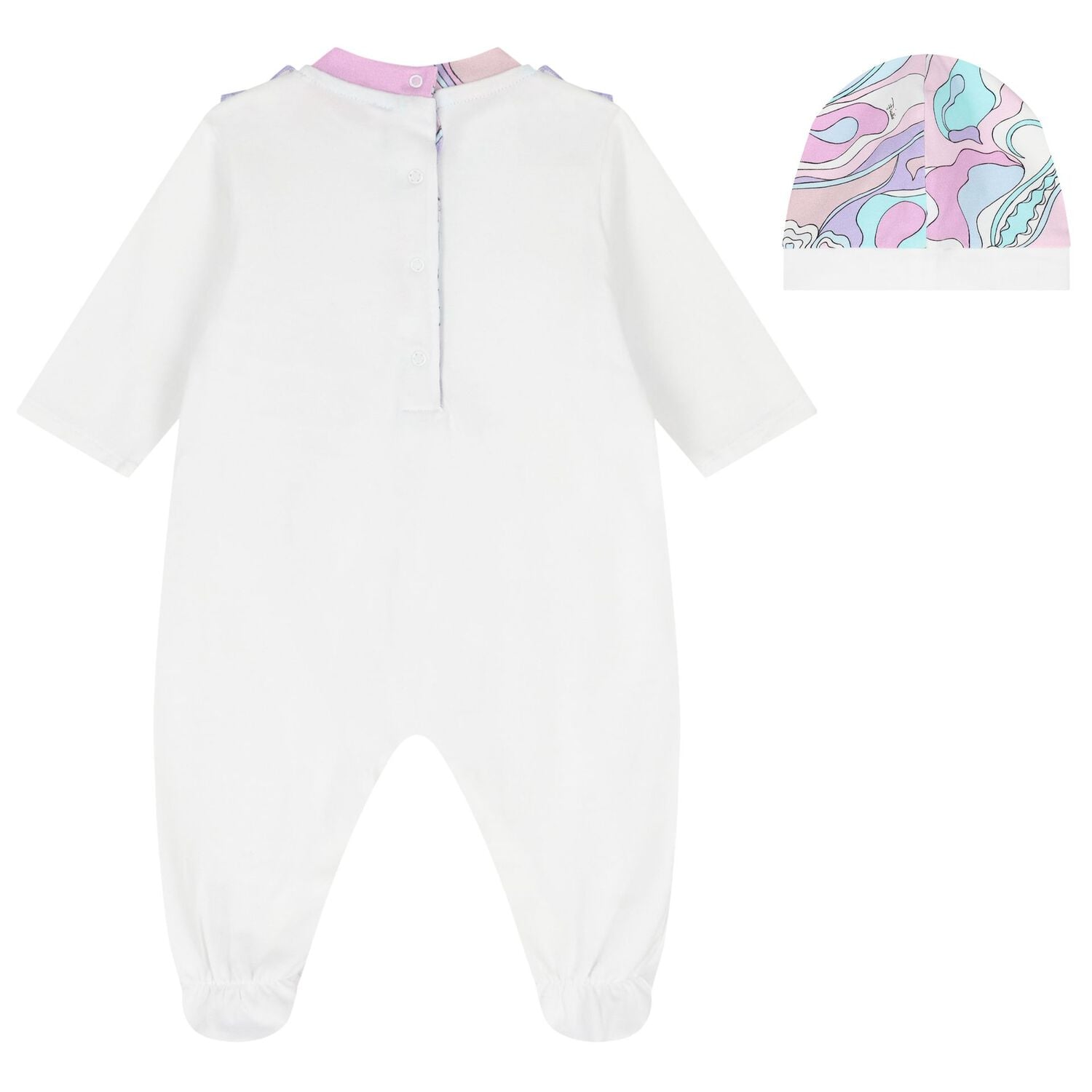 Baby Girls White & Blue Orchidee Babygrow Gift Set, 1, hi-res