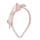 Girls Pink Bow Headband, 1, hi-res