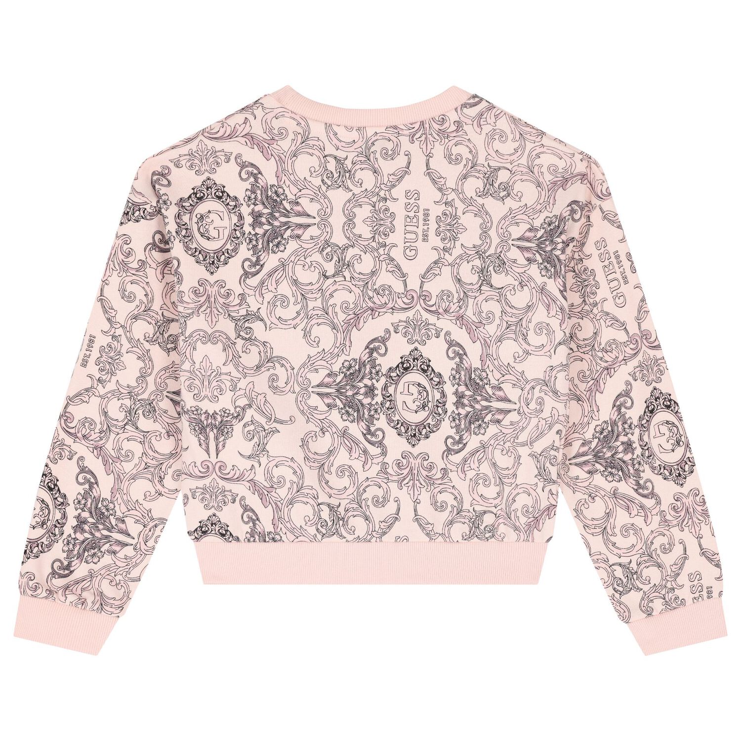 Girls Pink Logo Sweatshirt, 1, hi-res image number null