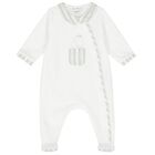 White & Grey Babygrow, 2, hi-res