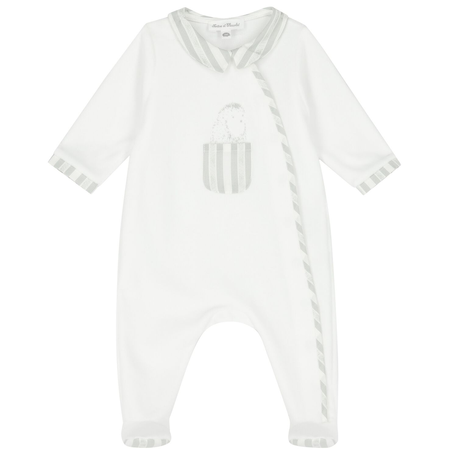 White & Grey Babygrow, 2, hi-res image number null