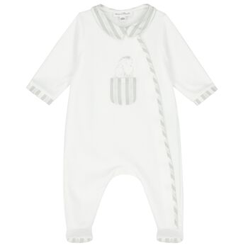 White & Grey Babygrow