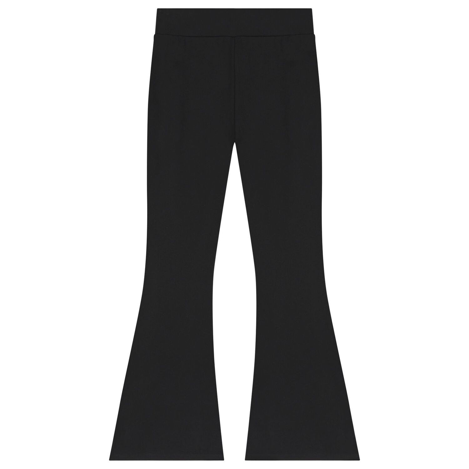 Girls Black Flared Leggings, 1, hi-res
