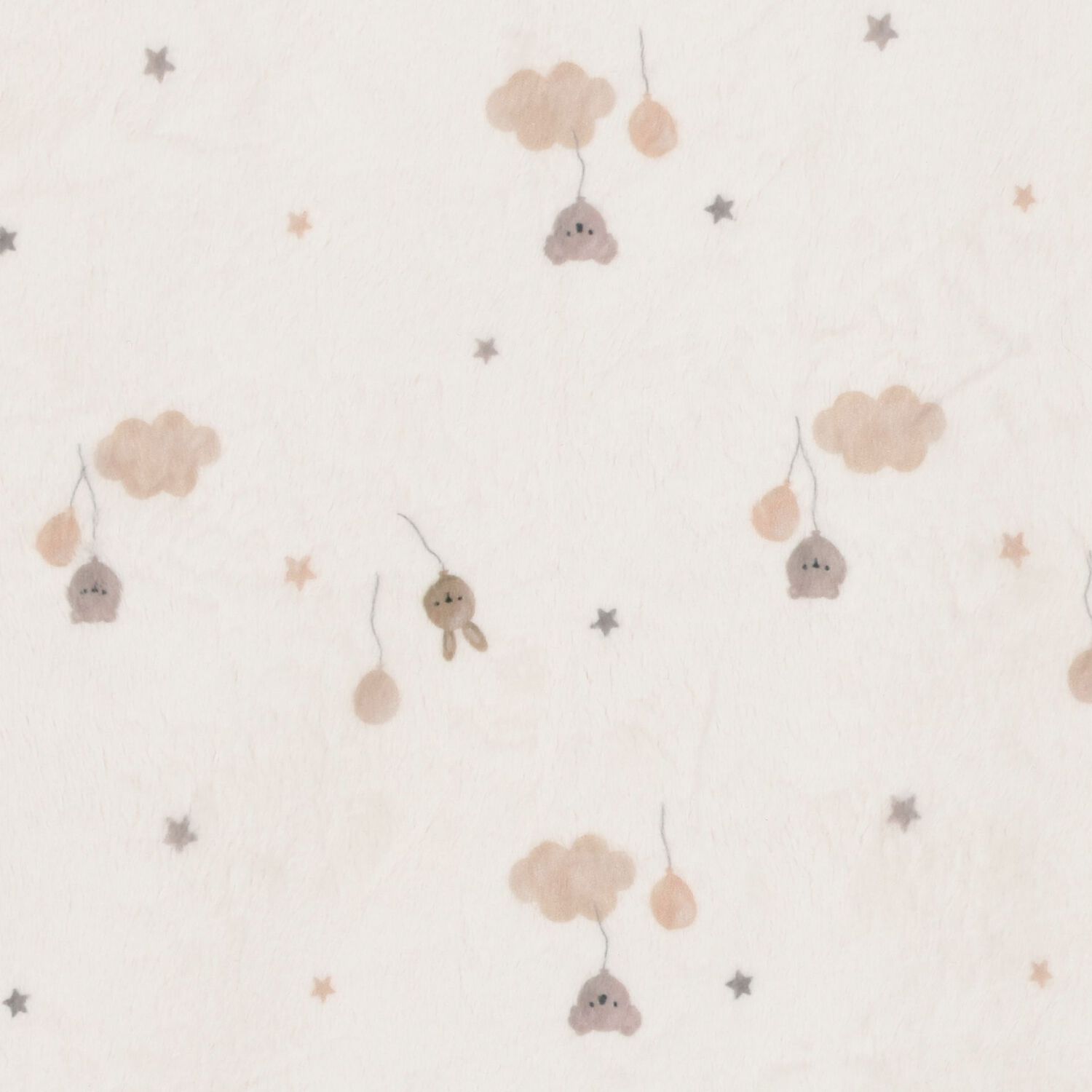 Beige & Ivory Pom Pom Baby Blanket, 1, hi-res