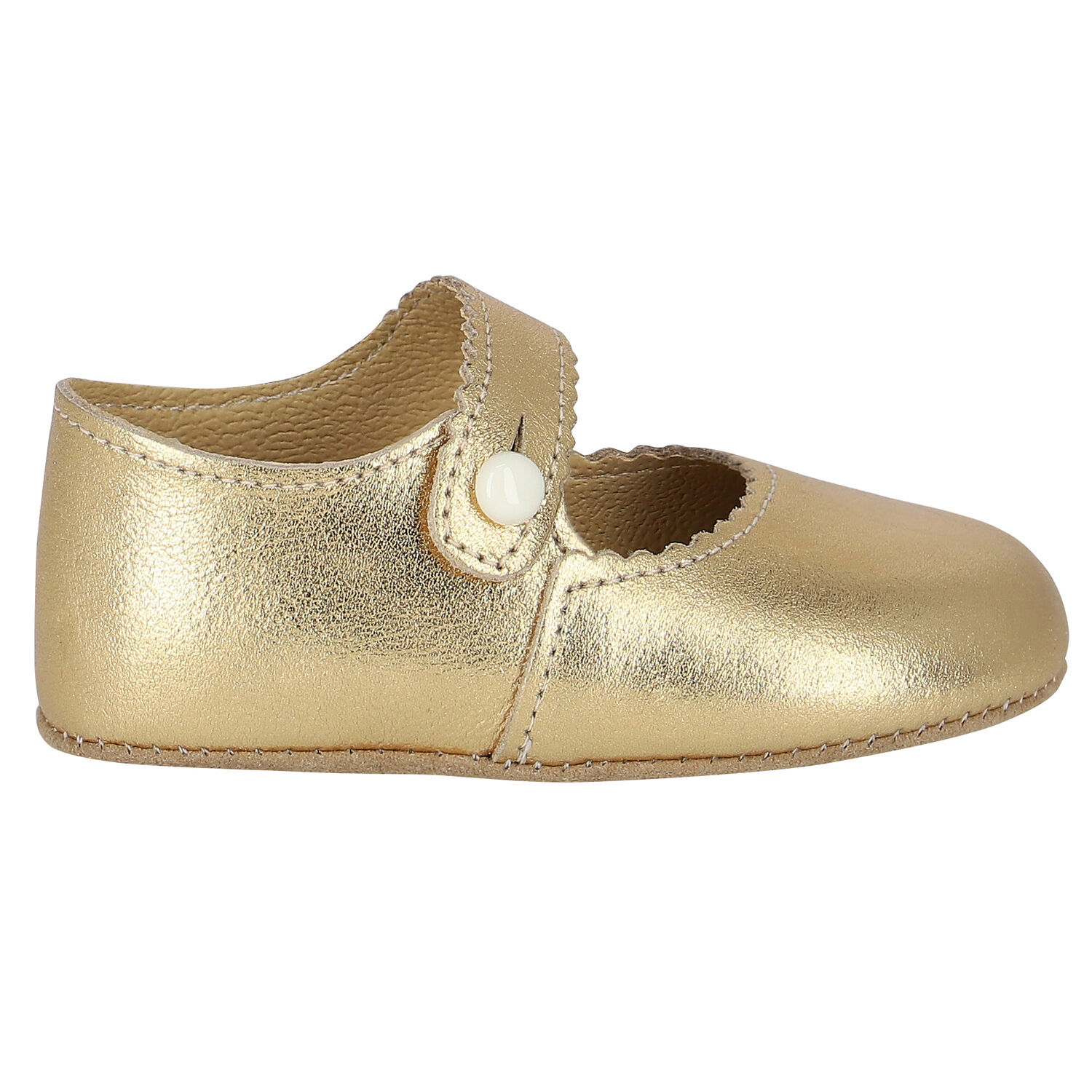 Baby Girls Gold Pre Walker Shoes, 3, hi-res image number null