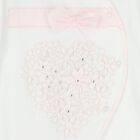 Baby Girls White & Pink Floral Babygrow, 1, hi-res