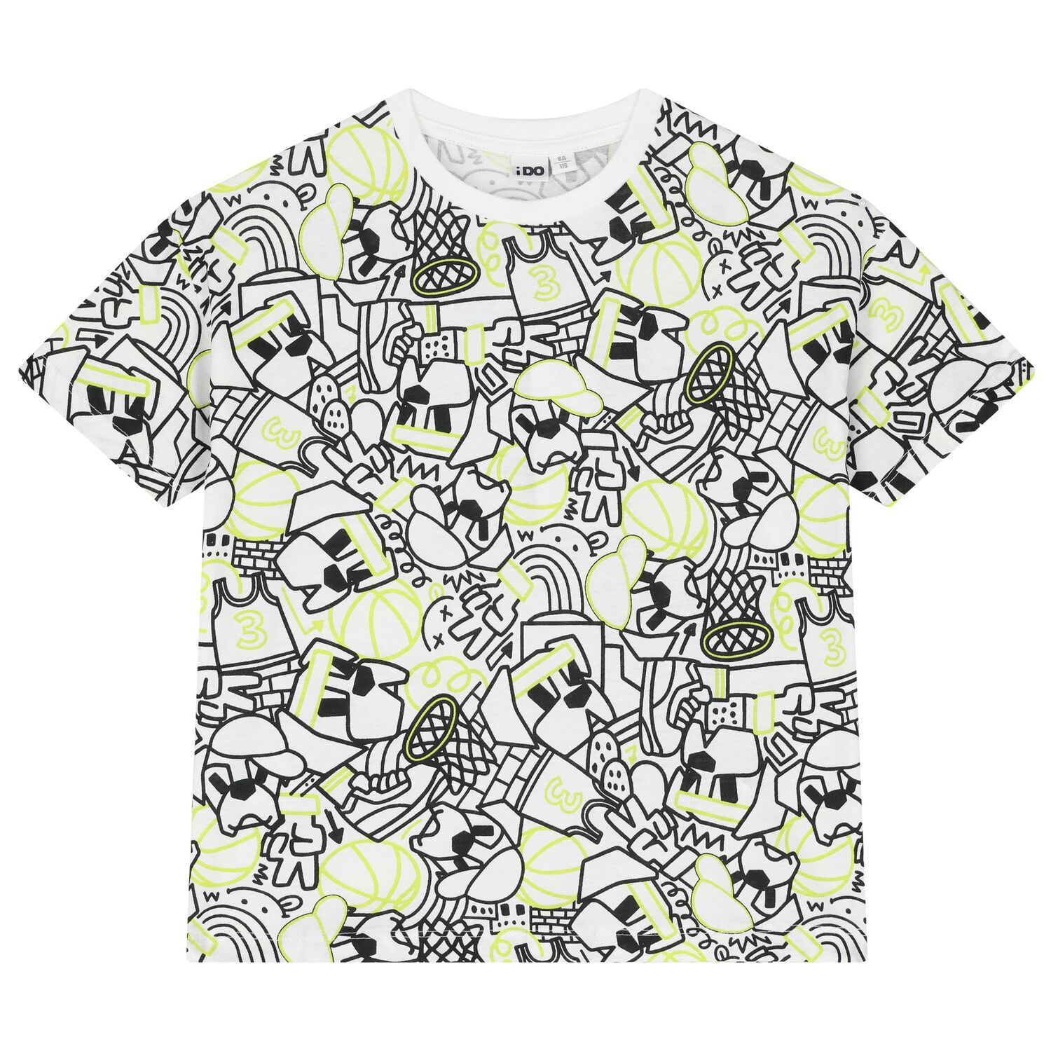 Boys White T-Shirt, 1, hi-res