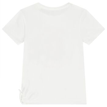 Girls White Logo T-Shirt
