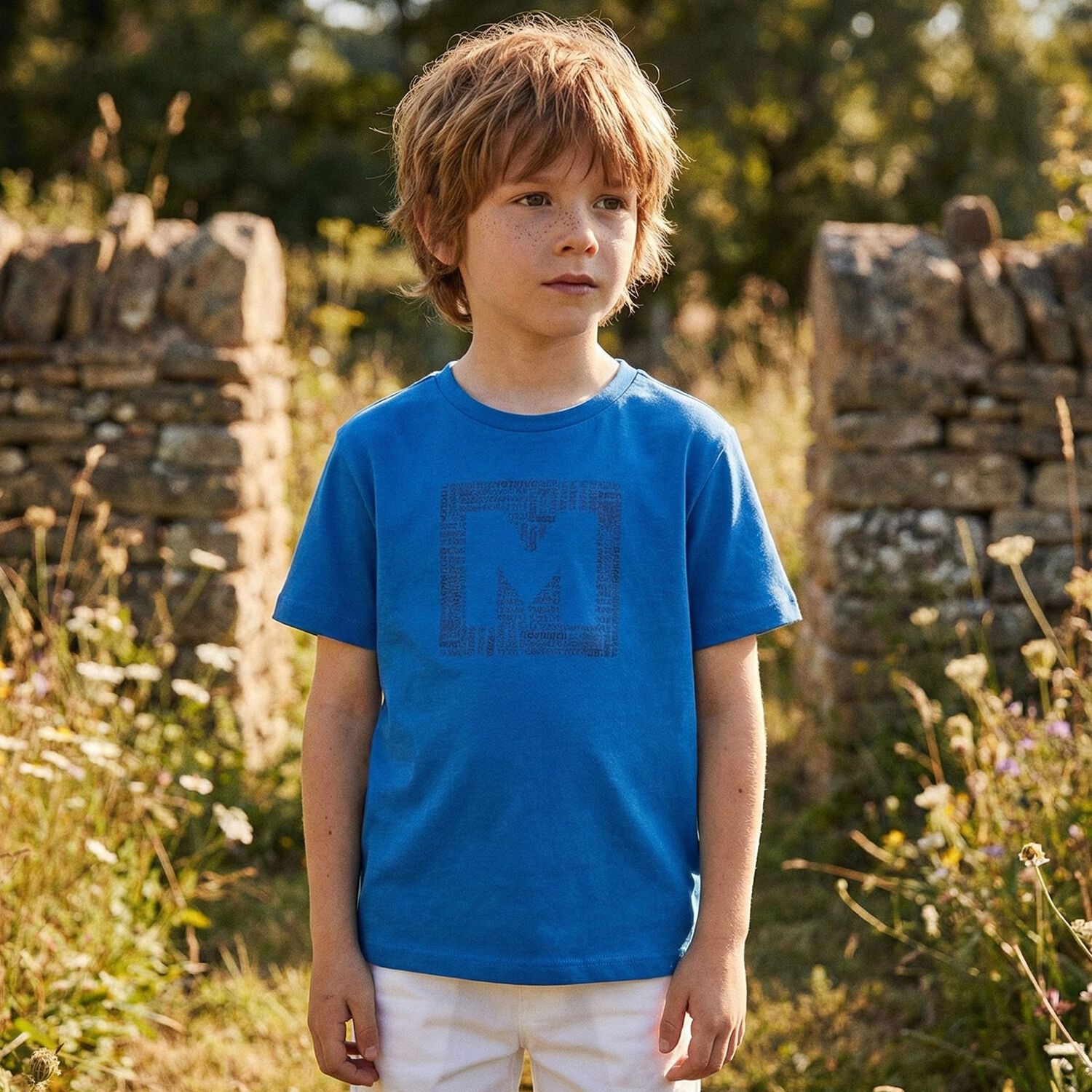 Boys Blue Logo T-Shirt, 3, hi-res