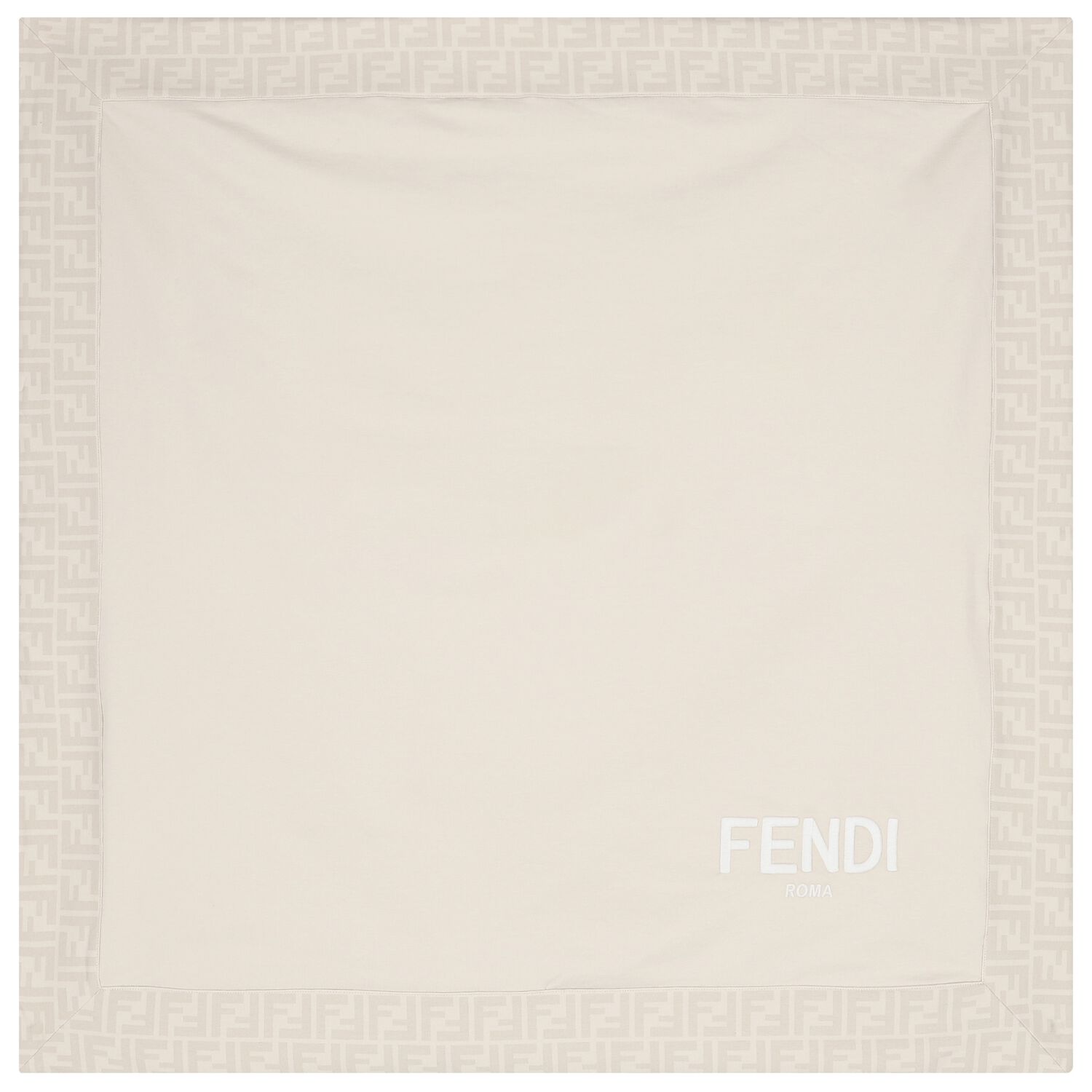 Beige Logo Baby Blanket, 3, hi-res