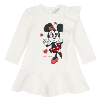 Younger Girls Ivory Disney Dress