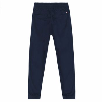 Boys Navy Cotton Trousers