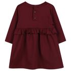 Younger Girls Burgundy Logo Dress, 2, hi-res
