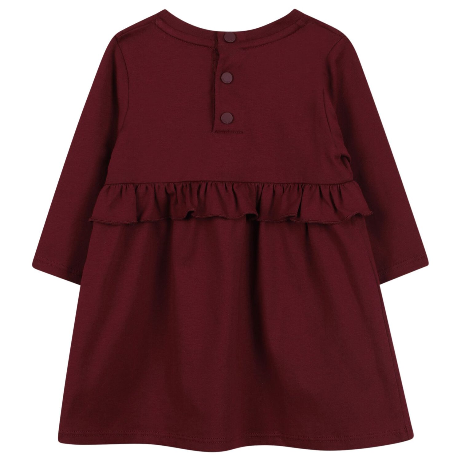 Younger Girls Burgundy Logo Dress, 2, hi-res image number null