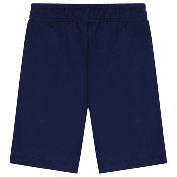 Boys Navy Blue Logo Shorts