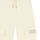 Girls Ivory Logo Joggers, 1, hi-res