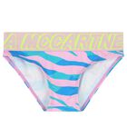 Girls Blue & Pink Logo Bikini, 1, hi-res