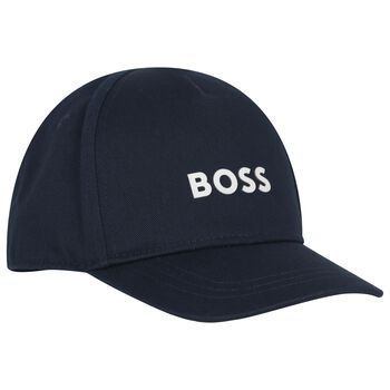 Baby Boys Navy Blue Logo Cap